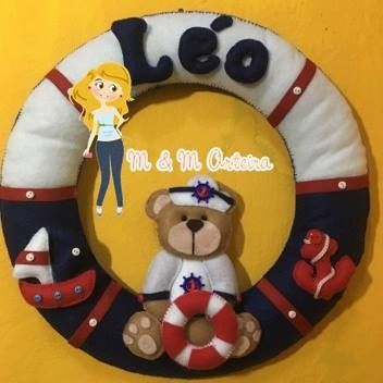 Porta maternidade Ursinho Marinheiro